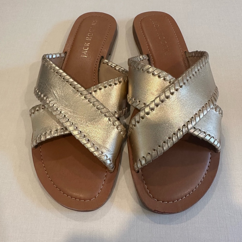 Jack Rogers Gold Sandals